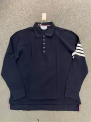 Long-sleeved Polo Shirt 1,2,3,5 navy blue