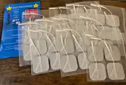 Syrtenty 2" Electrodes~44 Squares (11 packs of 4) TENS Unit Replacement Pads NEW