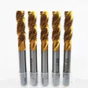 5 Pcs M10 HSS Spiral Flute Metric Taps Set Drill Tap Bit Set Screw Tapping