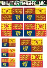 1 /16 - 1/18 SCALE 120mm FIGURES FLAGS ROYAL STANDARD UK DIORAMA RC TANK