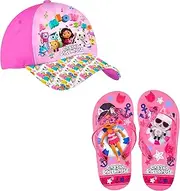 [Gabby's Dollhouse] Girls Hat and Flip Flops House Dolls Gabby Baseball Cap Summer Set for Girls