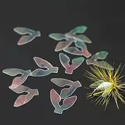 Tigofly 100 pcs Set Pearl Color Realistic Flies Wings Fly Tying Wings Trout Fly Fishing Lures Tying Materials