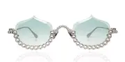 Anna-Karin Karlsson CRYSTAL MERINGUE White Gold Women’s Sunglasses Silver Size 56
