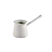 Urban Style 250ml Enamelware Turkish 5 Coffee Pot Chai Latte Warmer w/Handle WHT