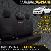 Nissan Navara NP300 Series 1 & 2 Premium Neoprene Rear Row Seat Covers (Made to Order)