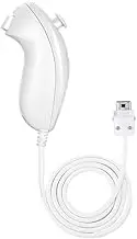NC Nunchuck Controller Joystick Gamepad Replacement for wii Nunchuck Controller, Compatible with Nintendo Wii & Wii U Video Game Gamepads (White 1PCS)