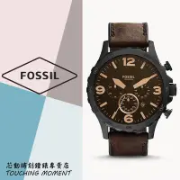 在飛比找Yahoo!奇摩拍賣優惠-《聊聊享優惠》FOSSIL 粗曠個性 大錶徑 三眼計時皮革錶