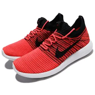 【NIKE】W ROSHE TWO FLYKNIT V2 橘紅 編織 慢跑 二代(917688-600)