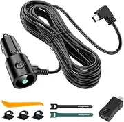 Dash Camera Car Charger, Micro USB and Mini USB Interfaces,Driving Recorders Power Cord 3.5m/11.5ft 12V/24V to DC5V 2A (L Interface)