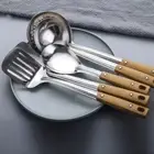 Handle Cookware Kitchen Utensils Rice Spoon Colander Pot Spatulas Soup Spoon