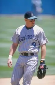 Infielder Matt Williams of the Arizona Diamondbacks in action 1998 Old Photo 1