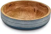BHAVATU Decorative Bowls Mango Wood for Home Décor Unique Table Centerpieces, Wooden Home Decorative Accessories for Farmhouse Rustic Style (10'' X 10'' X 2.5'')