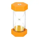 3 Minute Sand Timer, Hexagon Small Sandy Clock, Count Down Sand Glass Orange