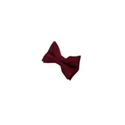 Mens Dark Red & Black Polka Dot Pattern Bow Tie