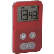 Avanti Digital Display Slim Timer Kitchen Cooking/Baking Alarm Clock w/Light Red