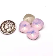 Rose Water Opal F (12mm) Swarovski 4470 Cushion Cut Stones