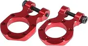 Perfeclan 2 Pieces RC Car Tow Hook Horseshoe Buckle Aluminum Alloy for 1/10 Scale Crawler Car Truck Upgrade Crawler Trailer Tow Hooks, red