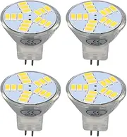 4Pcs MR11 LED Bulb, 500lm Bulb Replacement with 15 Beads Double Pin Base, 360° Fast Heat Dissipation, for Ceiling Lights, Track Lights, Window Lights, Down Lights, Landscape Lights