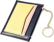 [OATIPHO] Pu Leather Splice Wallet Fashion Design Multi Card Slot Zipper Coin Pocket Wallet