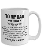 To My Dad With Love Coffee Mug I Love You Dad Sweet