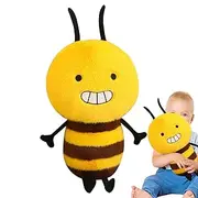 Ruhnjyg Bee Stuffed Doll - Soft Cute Plush Toy Bee Stuffed Animal,Cockroach Throw Pillow Teasing Party Decorations for Birthday