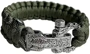 [SU LIFE] Paracord Bracelet Adjustable Metal Shackle Braid Parachute Cord Bracelet for Outdoor Hiking Camping