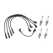 Bosch Ignition Leads + 4 x Denso Iridium Power Spark Plugs for Nissan Pulsar N13