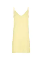 Desmond & Dempsey Linen Night Dress - Yellow XL (UK16 / XL)