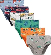 [Boboking] 100% Cotton Little Boys Briefs Soft Dinosaur Truck Toddler Underwear