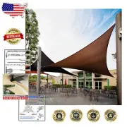 Custom Sizes Available - 14' Triangle Sun Shade Sail Canopy with UV Blockage