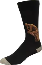 Hot Sox Men's The Thnker Crew Sock 1 Pair, Black, Men's 10-13
