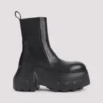 [Rick Owens] Rick Owens-Black Beatle Mega Tractor Calf Leather Boots-Uomo 43 IT