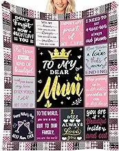 Gifts for Mum, Mum Gifts, Blanket Gifts for Mum from Daughter Son, Presents for Mum, Best Mum Gifts for Birthday Mothers Day Christmas, Soft Flannel Blanket for Mum Mother Mummy Stepmum 60"X50"