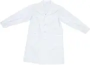 ERINGOGO Long Sleeve White Doctor Coat Breathable Lab Coat for Medical Professionals with Pockets for Laboratory Work Science Chemistry and Biology