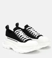 [McQueen] McQueen Tread Slick canvas platform sneakers AU 4 black