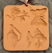 AMACO COTTON PRESS NATURE MINIATURE HANDCAST COTTON PAPER BEESWAX COOKIE MOLD