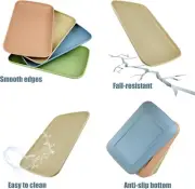 Wheat Straw Plates,4 Pack Rectangular Dinner Plates,Dinner Dishes Lightweight Pl
