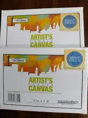 Aaron Brothers The Art District Natural Cotton Duck Oil/Canvas Panels 5x7