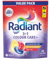 Radiant Colour Care+ 3 in 1 Laundry Detergent 45 Capsules 675g