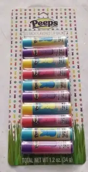 Taste Beauty - Easter PEEPS - 10 Pack Flavored Lip Balms Set - New In Box
