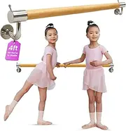 Artan Balance Ballet Barre Portable for Home or Studio, Height Adjustable Bar for Stretch, Pilates, Dance or Active Workouts, Single or Double, Kids and Adults