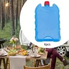 6Pcs Ice Blocks for Food Drink Cooling Ice Brick Packs for Beach BBQ Camping