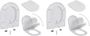 Toilet Seats with Soft Close Lids 2 pcs Plastic White Hardware Accessories