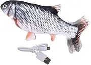 Flappy Fish Cat Toy - Flappy Fish Interactive Dog Toy - Flopping Fish Toy for Dogs, Electric Moving Flopping Fish, Plush Interactive Cat Toy for Indoor Cats, Wiggle Fish Catnip Toys, USB Matx-au