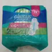 Always Ultra-Thin. Long Super Pads Size 2 with Flexi-Wings - 16 Count .