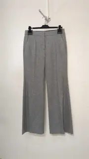 Flare tailored pants in wool flannel FR40 grey