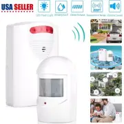 Wireless Motion Sensor System Driveway Garage PIR Alarm Alert Security Indoor US