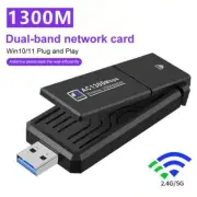 USB3.0 WIFI Adapter 1300mbps Wireless Dongle Dual Band 2.4G/5G Dual Antenna 6B36