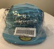 SUPREME BOX LOGO MESH BACK NEW ERA BLUE HAT/ SIZE 7 1/4 SS23 WEEK 7/ AUTHENTIC