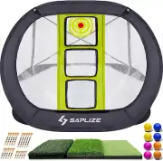 Ultra-Stable Golf Chipping Net with Golf Mat, Golf Practice Balls and Golf Tees,